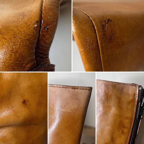 BED STU Tess Tan Distressed Leather Tall Riding Boots BEDSTU Size 8 - Picture 8 of 16